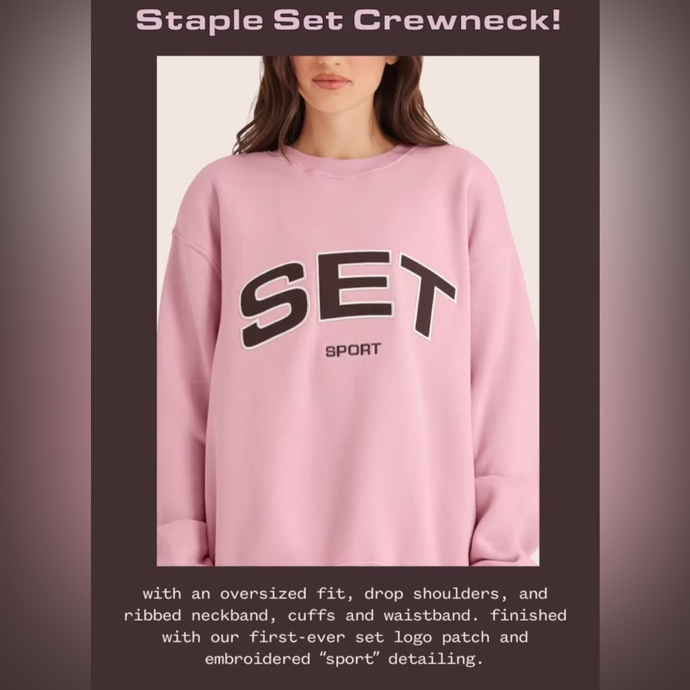 Pink SET Sport Staple Crewneck - Picture 5 of 5
